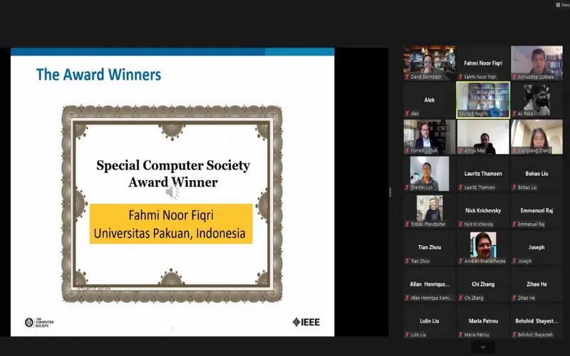 Mahasiswa FMIPA Universitas Pakuan memenangkan Special Winner Award pada Kompetisi Data Science IEEE